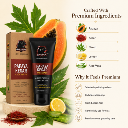 Bagira Papaya Kesar Face Wash - 100ml